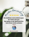 5 Sterne Bewertung fuer spuelmaschinenfeste Namensaufkleber von watsonlabel
