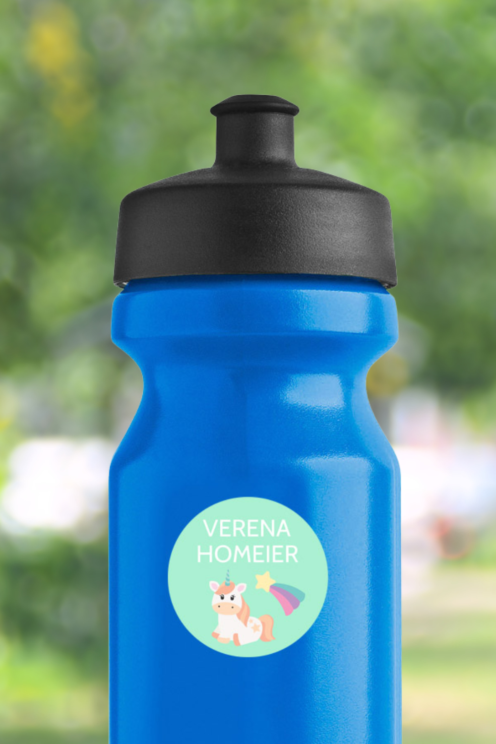Aufkleber Einhorn Schule wasserfest in mint - watsonlabel