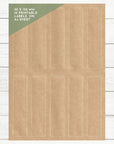 Blanco Kraft Bogen DIN A4 mit 10 Etiketten 30 x 130 mm - watsonlabel