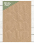 Blanko Kraftpapier Etiketten sechseckig 52 x 60 mm mit 12 Aufkebern pro Blatt zum selber drucken