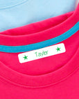 Buegeletiketten_50_x_10_mm_gruen_Sterne_watsonlabel_von_watson_label