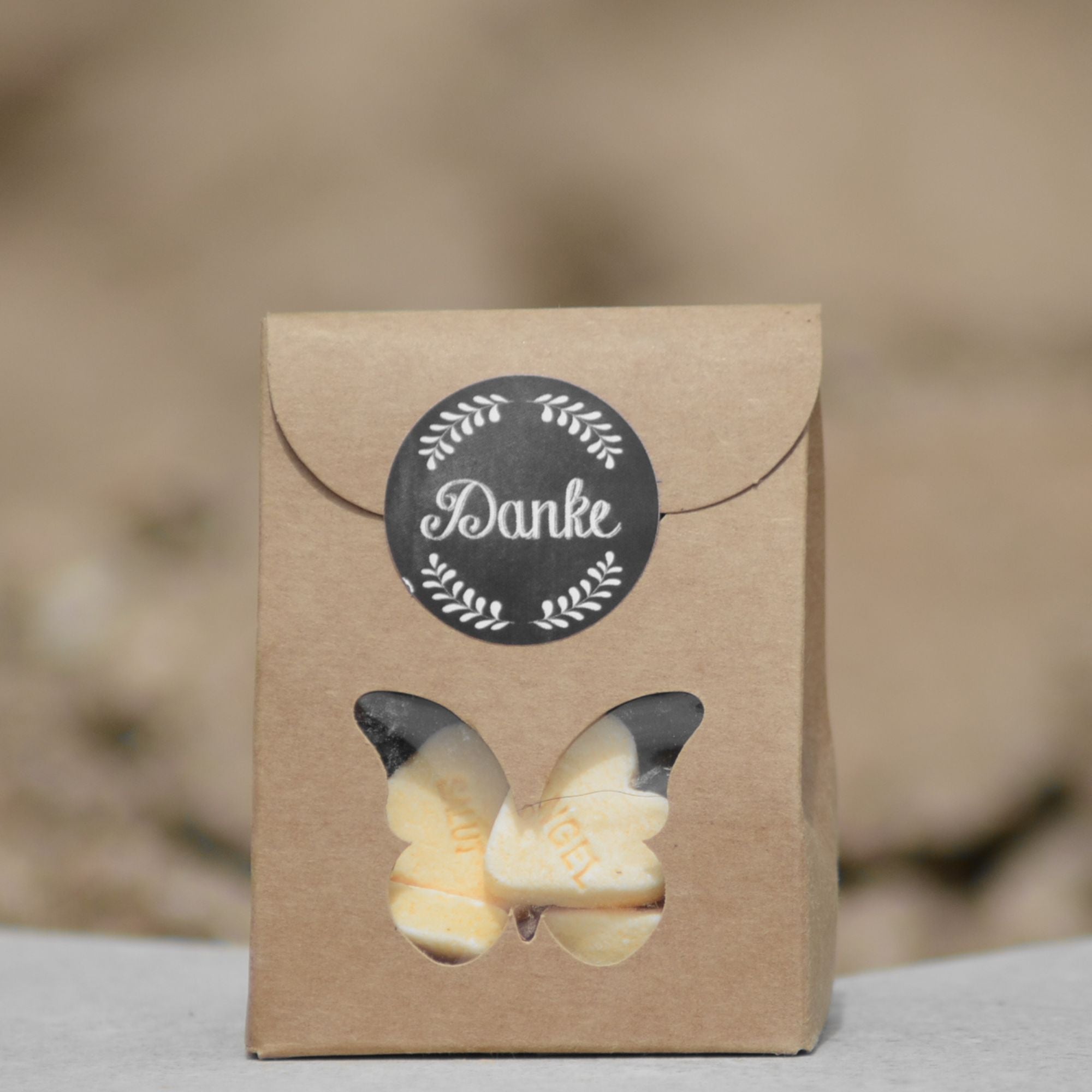 Danke Aufkleber 30 mm rund fuer Gastgeschenke - watsonlabel