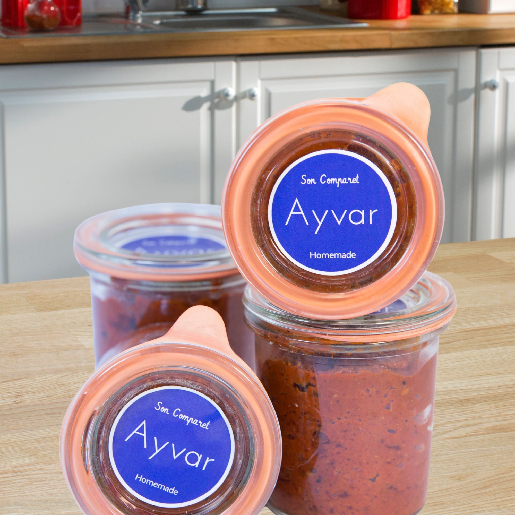 Deckeletiketten für Weck RR40 Rundglas Deckel - watsonlabel