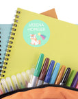 Einhorn Aufkleber mit Namen und Einhorn in mint - watsonlabel