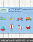 Erkennungsschilder_Kindergarten_spuelmaschinenfest_mit_Eisenbahn_Helikopter_Fahrrad_LKW_boot_Heissluft_Ballon_Rakete_und_Flugzeug_von_watsonlabel