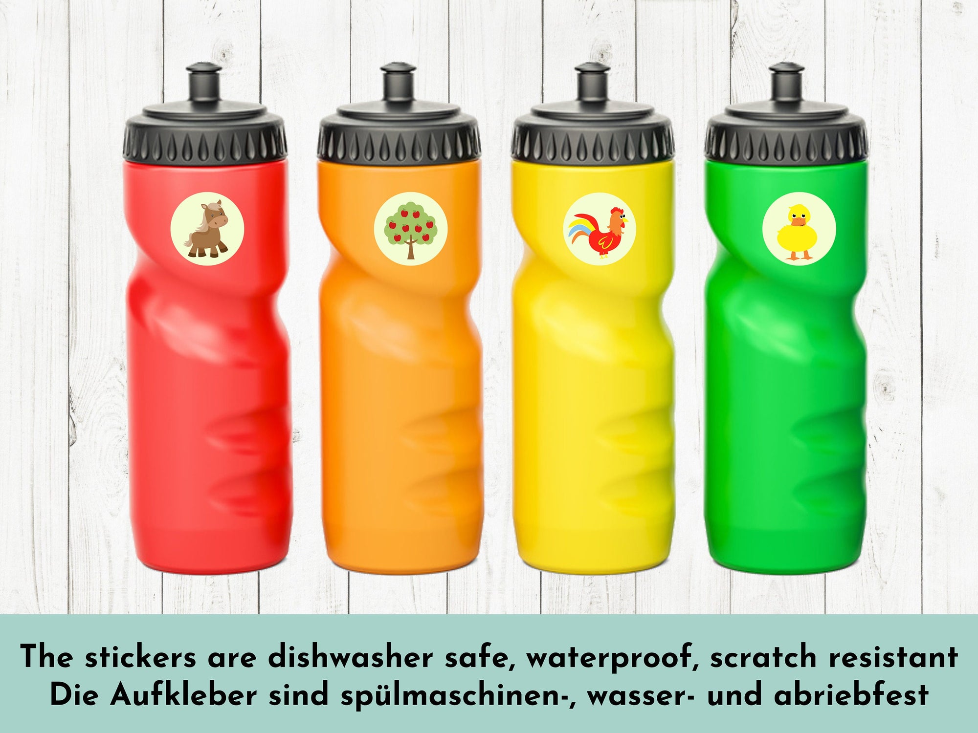 Erkennungszeichen mit Bauernhof-Motiven fuer Kita , Hort, Krippe und Kindergarten PL002 von watsonlabel