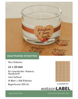 Etiketten Kraftpapier in Herzform 44 x 39 mm beschriftbar Verpackungsaufkleber für 10 Blatt