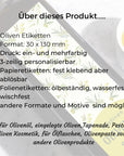 Etiketten fuer Olivenoel Flaschen Infos