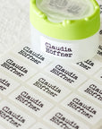 Etiketten spülmaschinenfest mit Namen 25 x 12 mm schwarz bedruckt - watsonlabel