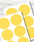 Farbpunkte gelb selbstklebend spülmaschinenfest und wasserfest 90 mm Durchmesser