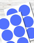 Farbpunkte selbstklebend blau spülmaschinenfest 90 mm Durchmesser von watsonlabel