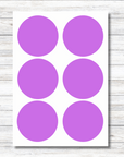 Farbpunkte wasserfest und spülmaschinenfest lila 90 mm Durchmesser von watsonlabel