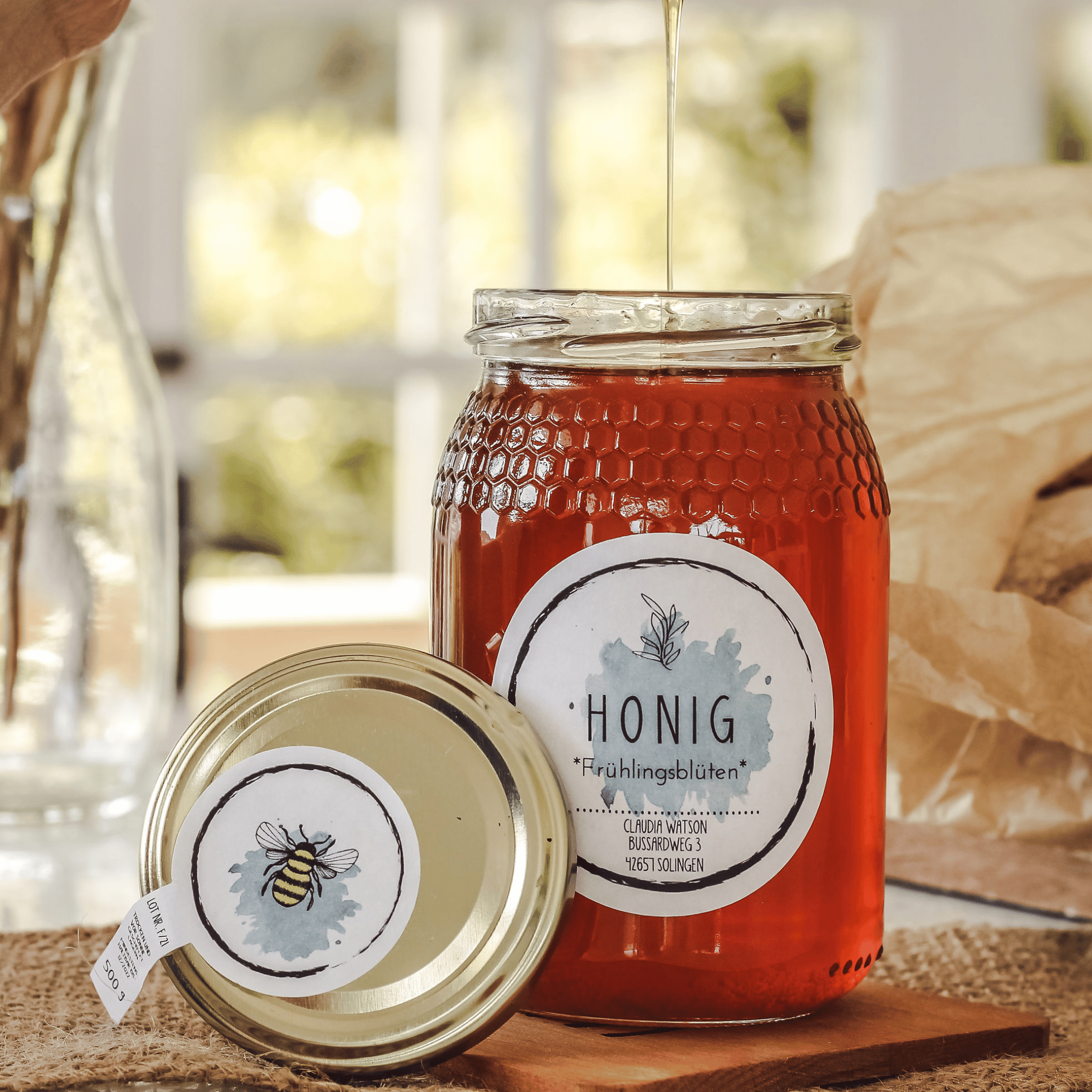 Frischesiegel 40 x 85 mm weiss auf A4 Bogen zum selber drucken