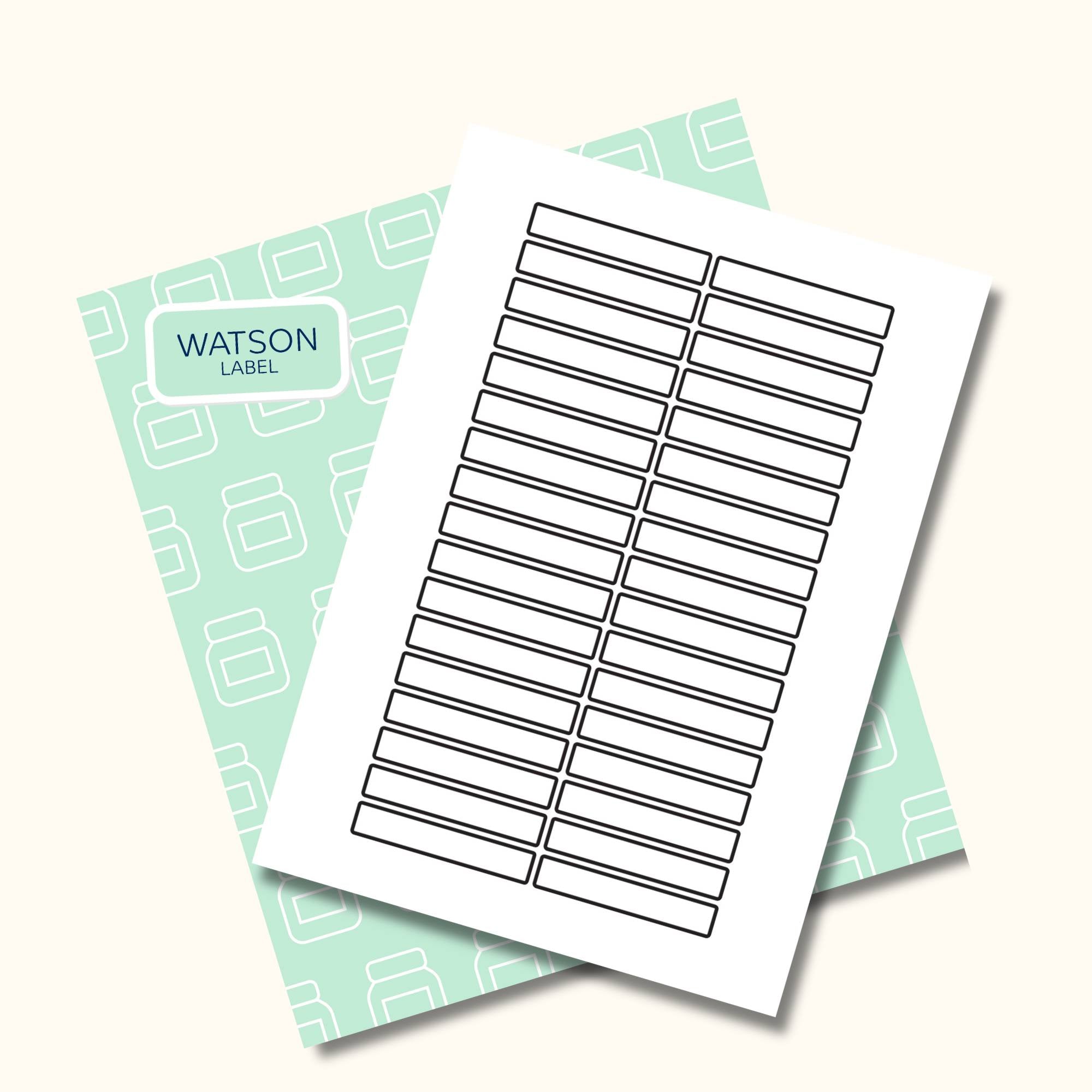 Frischesiegel Etiketten 70 x 12 mm weiss zum ausdrucken - watsonlabel