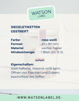 Frischesiegel guenstig gestreift pastell rosa 27 x 80 mm - watsonlabel Info deutsch