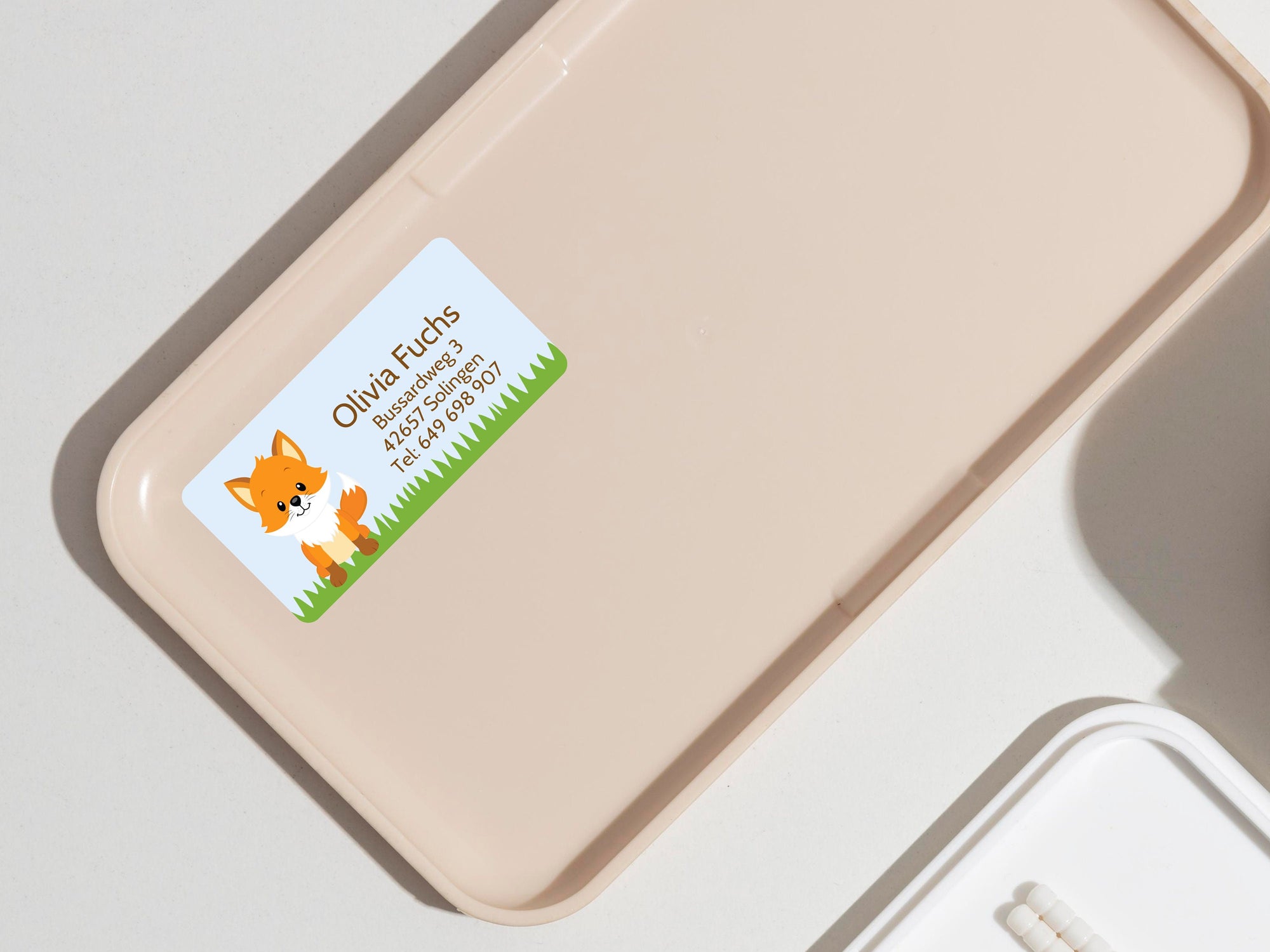 Fuchs Sticker mit Namen wasserfest und wetterfest- watsonlabel