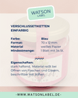 Gewaehrverschluss Etiketten fuer Glaeser und Flaschen auf Kraftpapier Tuete blau 70 x 12 mm von watsonlabel Info deutsch