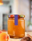 Gewaehrverschluss Etiketten fuer Glaeser und Flaschen auf Marmeladenglas blau 70 x 12 mm von watsonlabel