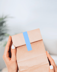 Gewaehrverschluss Etiketten fuer Verpackungen hellblau 70 x 12 mm von watsonlabel Artikelnummer ID4204