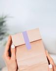 Gewaehrverschluss Etiketten fuer Verpackungen lavendel 70 x 12 mm von watsonlabel
