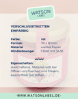 Gewaehrverschluss Etiketten fuer Verpackungen rot auf A4 Bogen 70 x 12 mm von watsonlabel ID4200 Info