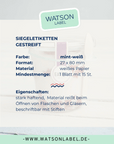 Gewaehrverschluss guenstig mit Streifen pastell mint 27 x 80 mm - watsonlabel