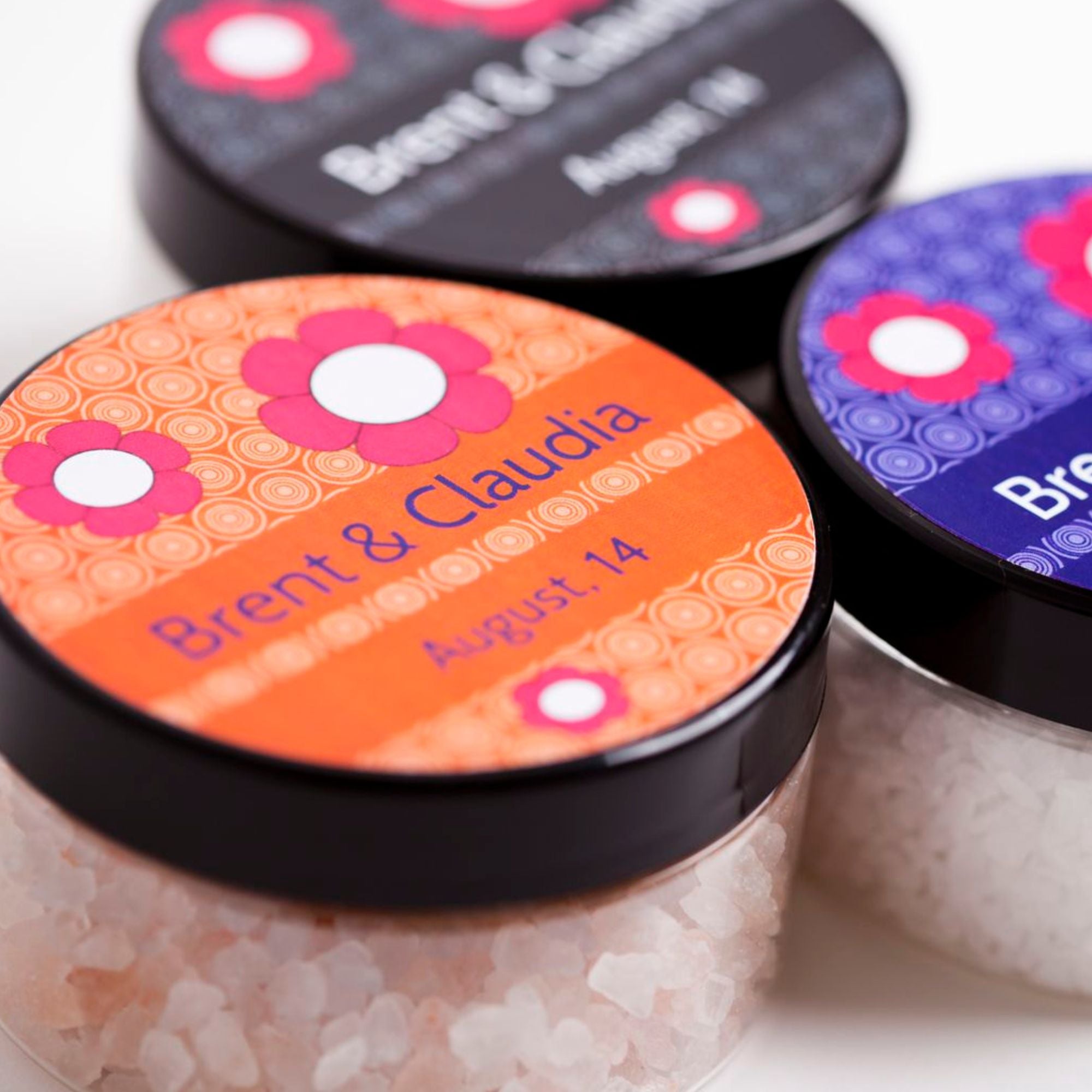 Hochzeitsetiketten fuer  Gastgeschenke Hochzeitsalz 68 mm Durchmesser selber drucken -watsonlabel