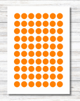 Klebepunkte spülmaschinenfest orange 10 mm Durchmesser