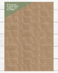 Kraft Etiketten braun 50 x 20 mm auf A4 Bogen mit 30 Aufklebern pro Blatt