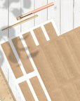 Kraft Etiketten braun blanko 30 x 130 mm auf A4 Bogen von watsonlabel