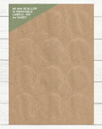 Kraft Etiketten in Blumenform 60 mm braun mit 12 Stueck pro Blatt