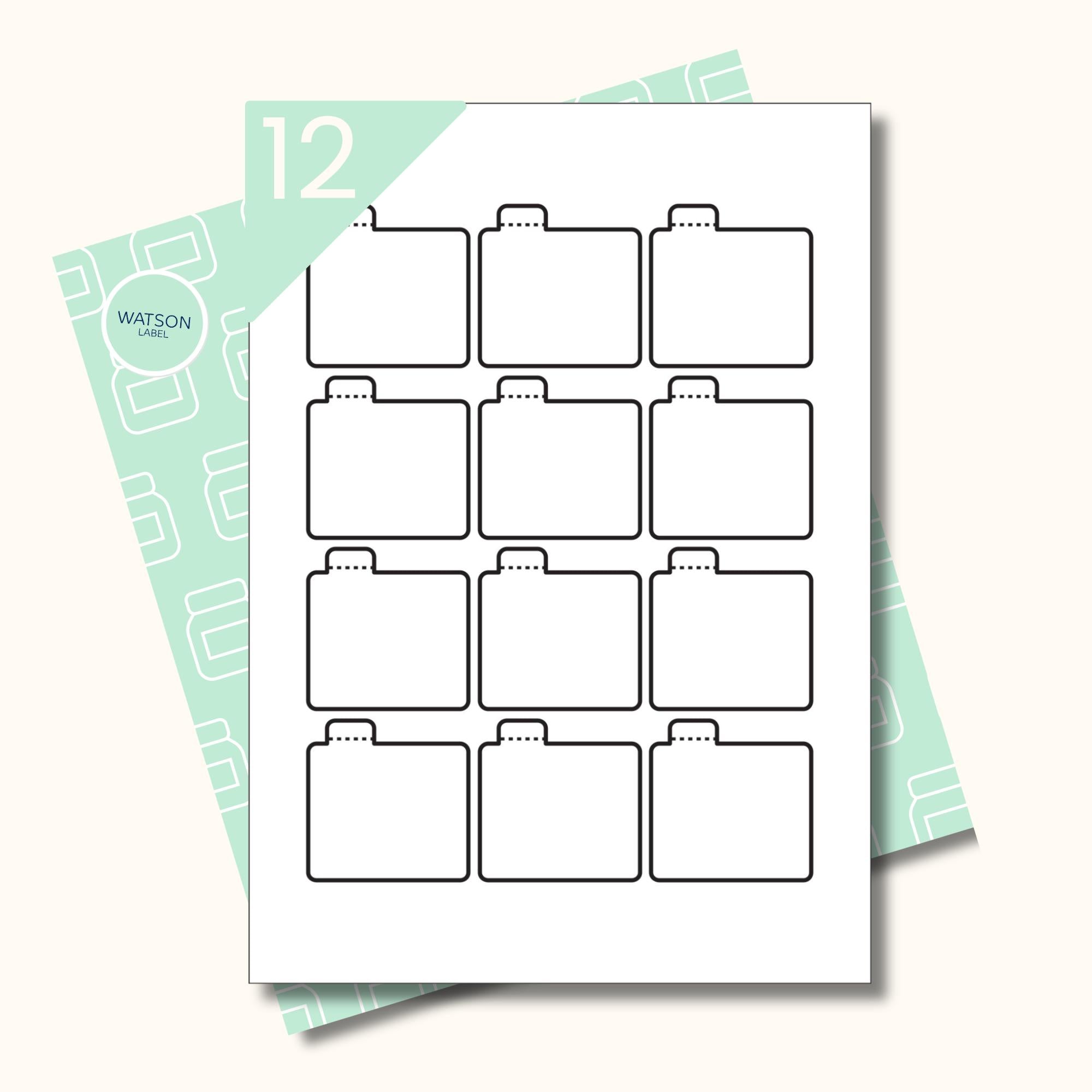 Lippenbalsam Etiketten 54 x 54 mm  selber drucken auf A4 Bogen - watsonlabel