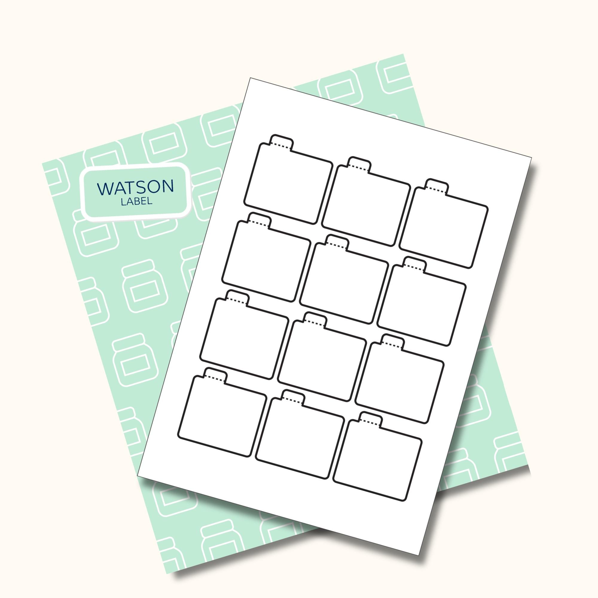 Lippenstift Etiketten 54 x 54 mm für Lippenstifthülsen zum selber drucken auf A4 Bogen