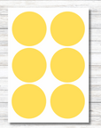 Markierungspunkte gelb selbstklebend spülmaschinenfest und wasserfest 90 mm Durchmesser
