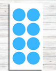 Markierungspunkte hellblau spuelmaschinenfest 40 mm Durchmesser - watsonlabel