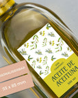 Olivenoeletiketten mit Streumuster 55 x 85 mm von watsonlabel