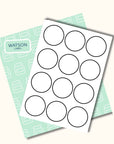 Runde weisse Etiketten 60 mm Durchmesser selber drucken - watsonlabel