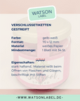 Selbstklebende Verschluss-Etiketten mit gestreiftem Muster stylisch gelb-weiss fuer Dosen online kaufen ID4217 von watsonlabel Info