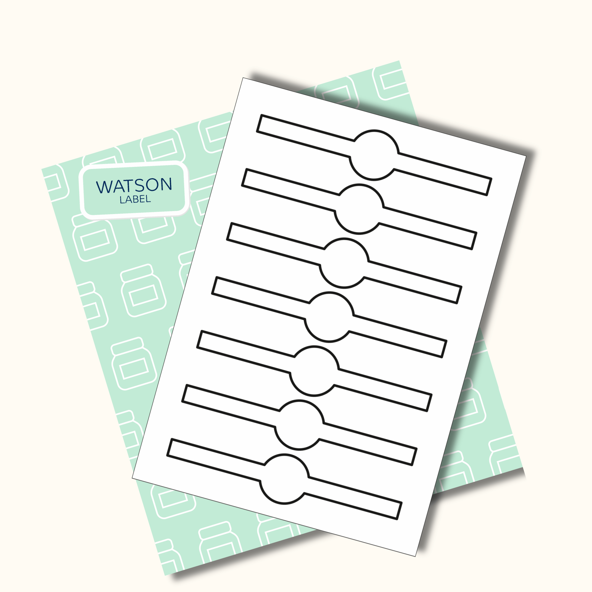 Siegeletikett mit doppelten Frischesiegel 170 x 35 mm selber drucken - watsonlabel