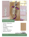 Verpackungsaufkleber fuer Kraft Etiketten in Blumenform 60 mm von watsonlabel