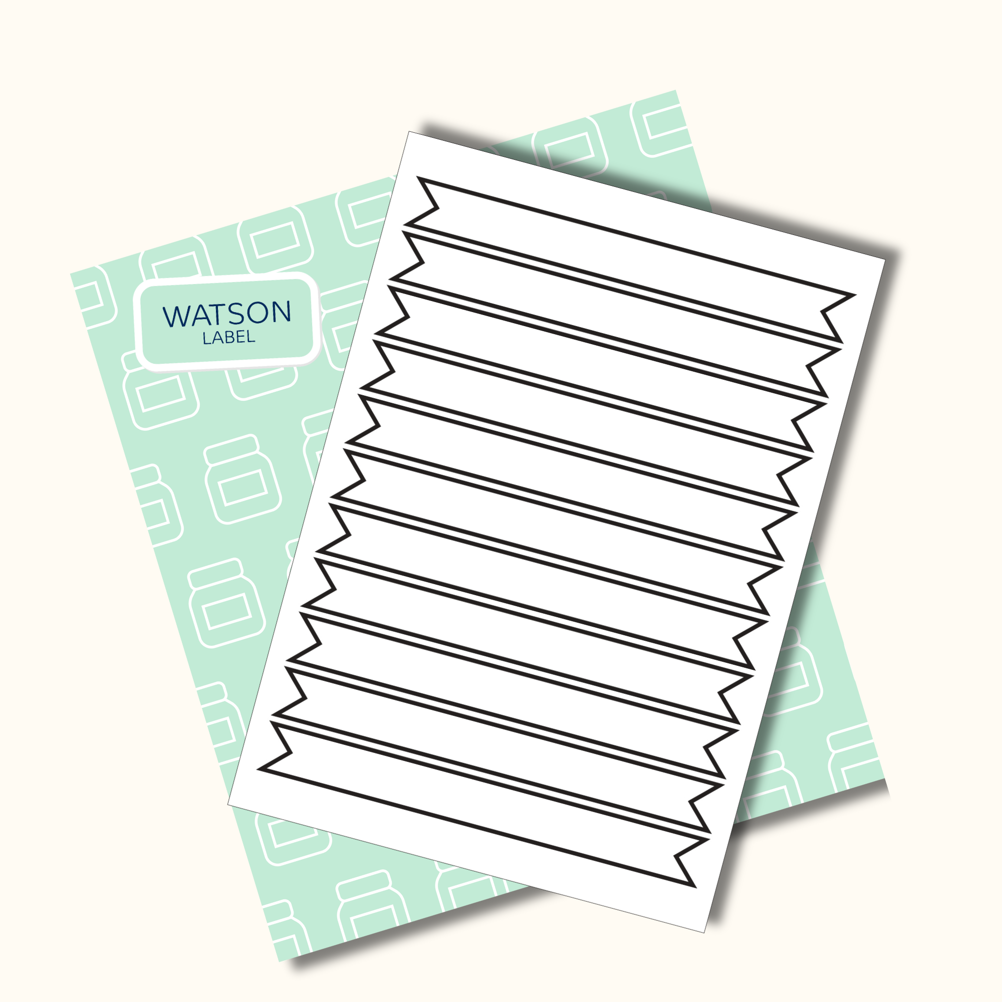 Verschlussetiketten Frischesiegel 190 x 20 mm weiss auf A4 Bogen zum selber drucken