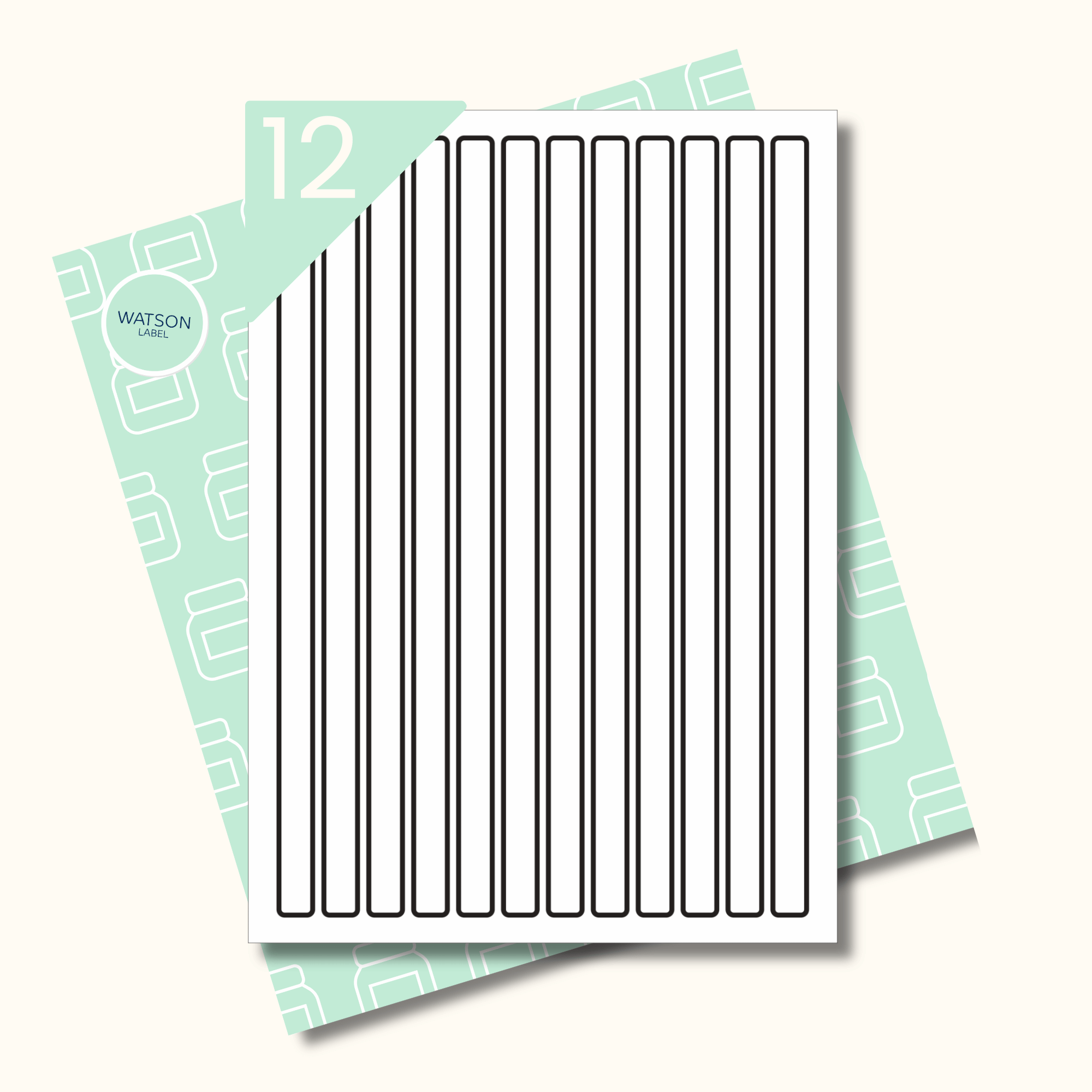 Verschlussetiketten fuer Reagenzglaeser guenstig 12 x 277 mm selber drucken - watsonlabel