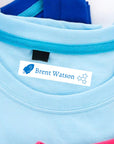 Wäscheetiketten mit Namen und Rakete zum einbügeln - watsonlabel