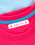 Waescheetiketten zum Buegeln in_rot_-_watsonlabel