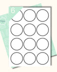 abloesbare weisse Etiketten 60 mm Durchmesser selber drucken - watsonlabel