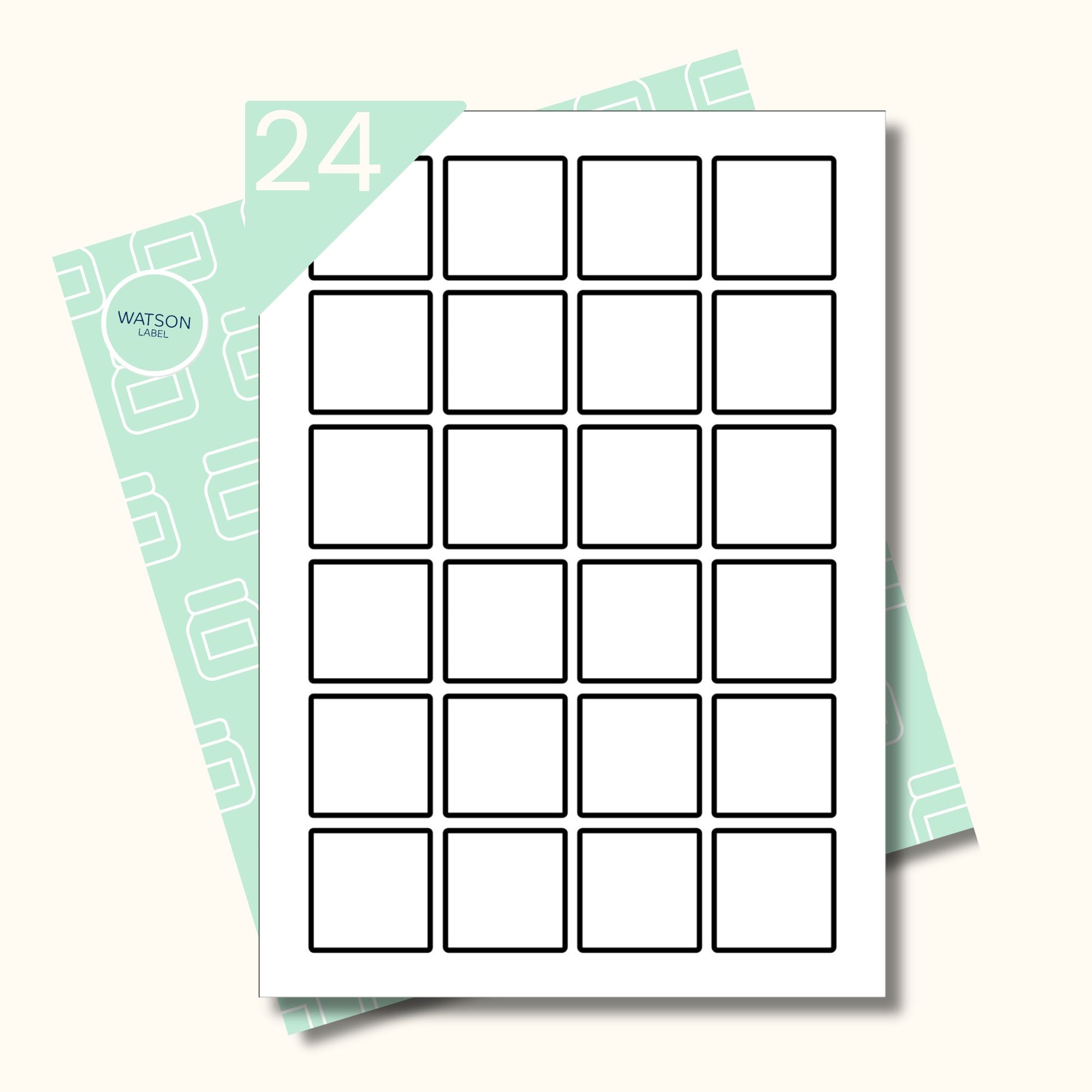 abloesbare quadratische Etiketten 40 mm selber drucken - watsonlabel