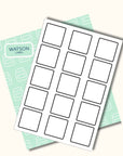 abloesbare quadratische weisse Etiketten 50 x 50 mm selber drucken - watsionlabel