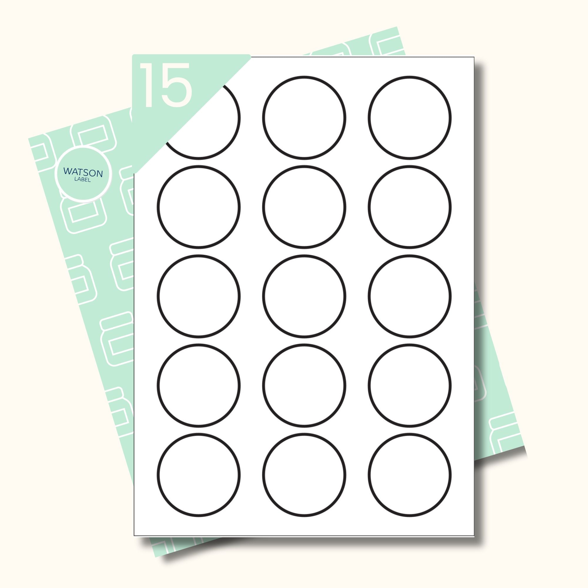 abloesbare runde Etiketten 50 mm Durchmesser selber drucken - watsonlabel