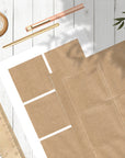 braune Kraft Etiketten 80 x 80 mm für Flaschen und Gläser