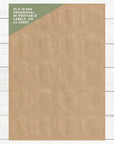 hexagonale Kraft Etiketten braun sechseckig zum selber drucken von watsonlabel auf weißem Untergrund. Es sind 20 unbedruckte Aufkleber auf dem Blatt